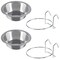 Pet Adobe Set of 2 Stainless Steel Hanging Pet Bowls, Cage, Kennel, for Food and Water, Dogs / Cats, 8-Fl Oz 993010VAK - alternate 4